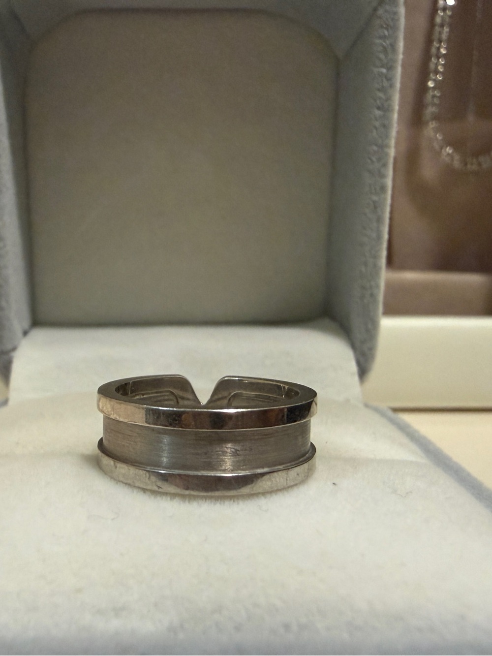Authentic Cartier C2 Diamond Ring 18K White Gold Size 50 - Picture 3 of 5
